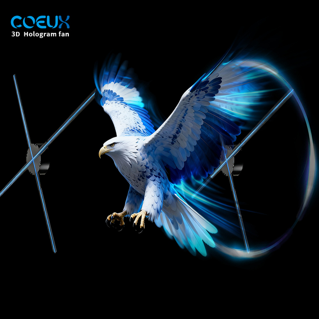 Customizable 3D Hologram Projector Fan 80cm 1280LED Waterproof Outdoor Holographic Display Hologram Fan with TF Card & WiFi