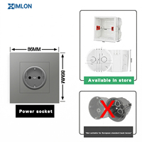 XIMLON Enchufe de Alta Calidad Estándar Alemán con Doble Puerto USB, Estándar Europeo, Tipo 86, 220V, Enchufes Dobles USB