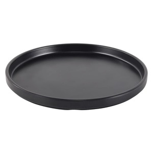 Round Black <b>Melamine</b> Serving Trays KBY Hotel Coffee Tea <b>Plates</b> Flat Dishware Set - Product Image 5