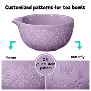 Juego de Té Matcha Japonés Tradicional de 7 Piezas Personalizado, Cerámica Clásica, Porcelana Verde con Forma de Rombo, con Batidor de Bambú y Cuchara para Té - Product Image 5