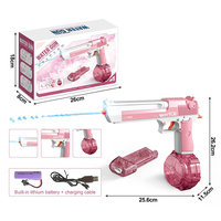 Pistolet à eau électrique à piles avec lumière, tir automatique, jouet pour adultes et enfants, jouets d'été en plein air