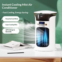 Ventilateur brumisateur évaporatif de bureau, portable, alimenté par USB, 3 vitesses, ultra-silencieux, multifonction, avec lumière nocturne