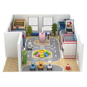 Attrezzature per Parco <span class=keywords><strong>Giochi</strong></span> al Coperto per Bambini, Città Giocattolo Commerciale con Negozi e Ristoranti, <span class=keywords><strong>Giochi</strong></span> Morbidi per Bambini - Product Image 3