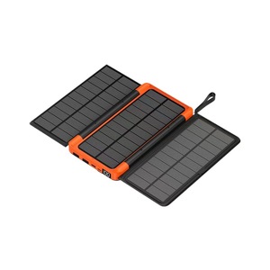 ธนาคารพลังงานแสงอาทิตย์ 20000mAh กันน้ำ ชาร์จไร้สาย เครื่องชาร์จพกพากลางแจ้ง แผงโซลาร์เซลล์แบบพับได้สำหรับการเดินทางแคมป์ปิ้ง - Product Image 1