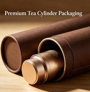 Boîte en papier pour emballage de thé avec logo personnalisé, tube cylindrique hermétique pour thé aux fleurs et mélange d'herbes - Product Image 6
