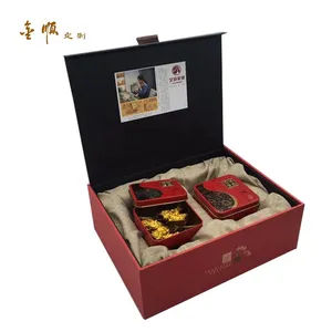 Customized Gold Foil Luxury Red Christmas Easter 2020 Chocolate Tea Coffee Candle Paper Printed Packaging Paper Gift Box