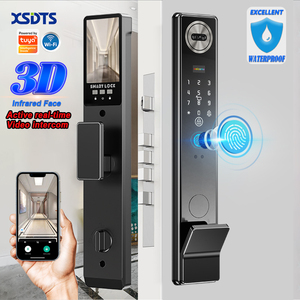 Xsdts C21 khóa cửa không thấm nước, mô hình tĩnh mạch lòng bàn tay, ứng dụng tuya, vân tay, Nhận dạng khuôn mặt, chìa khóa, thẻ IC, máy liên lạc thời gian thực - Product Image 1