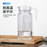 PC Tie Pot Acrylic Stripe Pot plastik ketel dingin transparan keren ketel segi delapan Juicer bunga teko