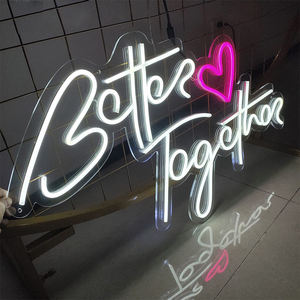 मुफ्त डिजाइन कस्टम नेतृत्व वाले विज्ञापन बेहतर एक साथ बेहतर एक्रिलिक नीयन साइन कस्टम एक्रिलिक के नेतृत्व वाली शादी नीयन साइन - Product Image 6