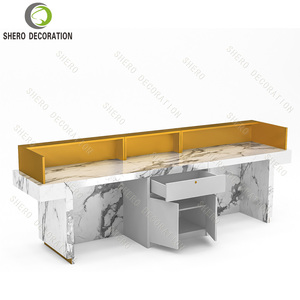 Réception de <span class=keywords><strong>marché</strong></span> moderne personnalisée, <span class=keywords><strong>comptoir</strong></span> de réception blanc pour spa - Product Image 3