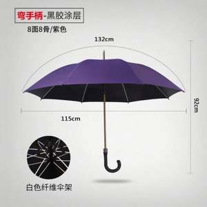 Parapluies de golf personnalisés en gros avec logo, automatiques, droits, résistants au vent, colorés, en plastique noir, classiques, avec revêtement noir, à prix abordable - Product Image 3