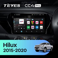 TEYES CC4 PRO Para Toyota Hilux Pick Up AN120 2015 - 2020 Volante a la derecha CarPlay Android Auto 2DIN