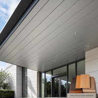 Plafonds suspendus linéaires en aluminium à clips pour décoration extérieure, panneaux de plafond en aluminium pour extérieur