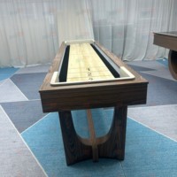 Table de shuffleboard vintage en bois massif 9ft 12ft 14ft 16ft 18ft – Table de jeu d'intérieur haut de gamme pour la maison, le bar et la salle de loisirs