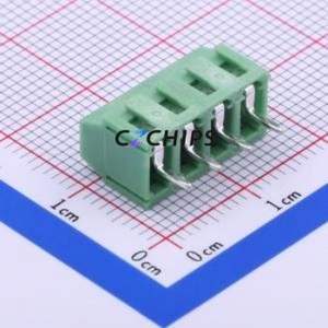 DB125-3.81-4P-GN-S <b>Screw</b> Terminal <b>Block</b> Through hole Component (THT),P=3.81mm Connector 1x4P 3.81mm Green Through Hole - Product Image 1