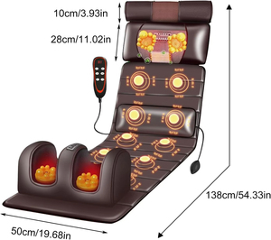 2025 Hot Sale Elektrische Infrarood Massagekussen Volledig Lichaam Luchtkussen Roller Airbag Vibratie Druk Massage Pad PU Leer DC - Product Image 4