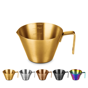 Tasse à mesurer à café ronde en acier inoxydable 304 avec poignée tasse d'extraction de café avec échelle - Product Image 2