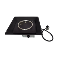 Kit de brûleur à feu de patio en acier pour l'hiver, système de foyer extérieur au propane portable