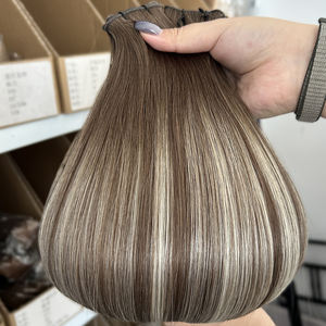 Extensiones de Cabello Humano Genius Weft Tejidas a Mano de 100g y 20 22 Pulgadas Cabello Ruso Crudo 100% Remy Virgen Doble Extracción - Product Image 1