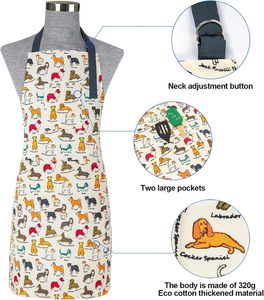 Custom Logo Reusable Eco-Friendly Heat Resistant Chef Work Apron Set for Women & <b>Men</b> Kitchen & Restaurant Use - Product Image 3