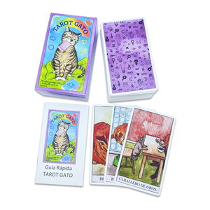Carte Oracle personnalisée avec guide Impression 4/C Carte de jeu Langue personnalisée Jeu de tarot animal de haute qualité - Product Image 1