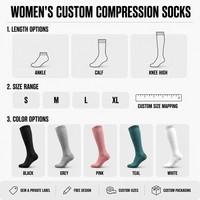Chaussettes de compression pour la course à pied, le marathon et la récupération, vente en gros, logo personnalisé, OEM, ODM