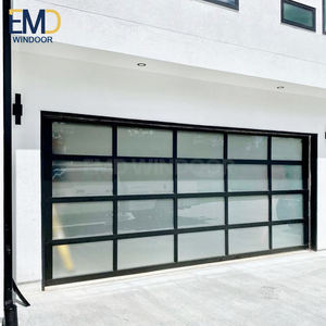Portes de garage en verre sans cadre avec design pliable minimaliste - Product Image 2