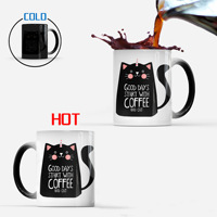 Tasse en céramique à changement de couleur motif licorne et chat, sensible à la chaleur, dégradé, livraison rapide, best-seller