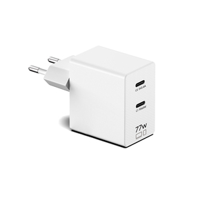 <span class=keywords><strong>Chargeur</strong></span> rapide GaN 77W avec ports double USB-C PD65W + QC 12W certifié CE ROHS pour les ordinateurs portables Chromebooks Notebooks Tablet PC Phones - Product Image 2