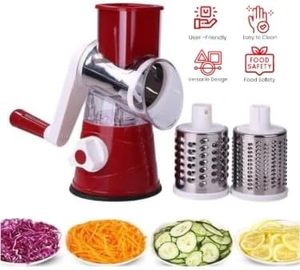 Vente en gros : Trancheuse à fromage et légumes multifonction manuelle rotative ronde en acier inoxydable, râpe et hachoir - Product Image 3