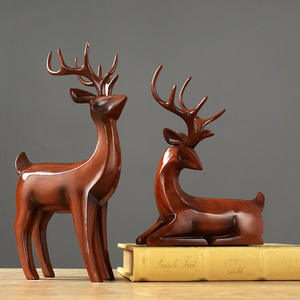 Ornement en résine <span class=keywords><strong>de</strong></span> <span class=keywords><strong>cerf</strong></span> <span class=keywords><strong>de</strong></span> style américain à prix d'usine abordable, décoration intérieure en résine pour salon, entrée, bureau - Product Image 4