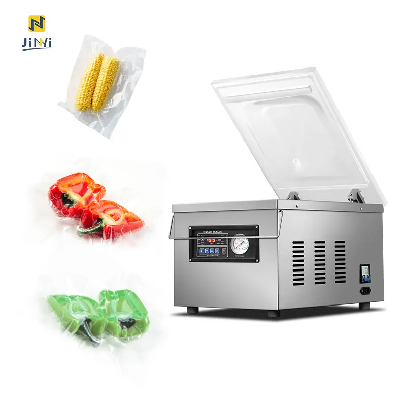 JINYI-máquina automática de envasado al vacío de alimentos DZ-260PD, selladora al vacío de bolsas de plástico para embalaje de carne