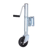 Cric de remorque pivotant de 1500 lb, cric de remorque pour bateau léger de 10 pouces avec roues doubles