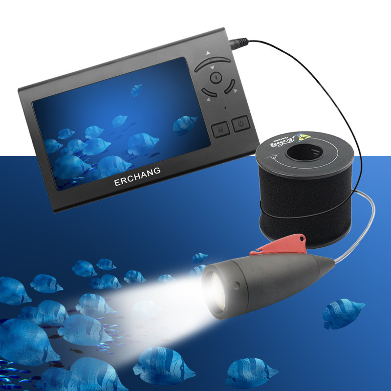 Telecamera Subacquea Da Pesca Con Monitor IPS 4,3'' E 6 LED IR, Cavo Resistente Da 30 M, Batteria 5000 MAh – Ideale Per Pesca In Fiume, Lago, Barca E Ghiaccio
