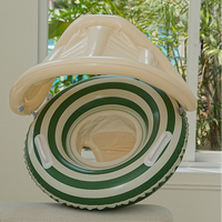 Bouée de bain gonflable pour bébé avec auvent de protection solaire, flotteur pour nourrisson avec pare-soleil, flotteur de piscine style sucette pour tout-petits