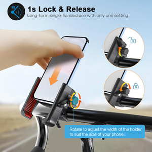 Soporte Universal para Teléfono de Bicicleta, Antichoque, Bloqueo de un Toque, 4.7-6.7 Pulgadas, Sin Obstrucción de Cámara, 360° °   Rotatorio para Bicicleta y Motocicleta - Product Image 4