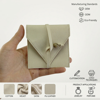 Pochette d'emballage en microfibre suédée avec logo personnalisé, sac cadeau en velours pour bijoux, sac anti-poussière pour bague, boucles d'oreilles, collier