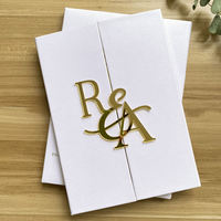 Invitation de mariage, invitation de mariage indienne, boîte miroir dorée pour invitation de mariage