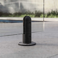 EKOO Pince de fixation moderne en verre pour extérieur, style contemporain, pour balustrade, clôture de piscine, main courante de balcon, garde-corps en verre