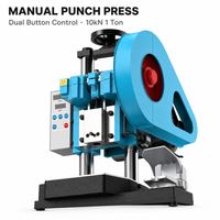 Presse à poinçonner électrique manuelle 1 tonne 10 kN, commande à double bouton, course de 40 mm, 250 SPM, moteur à noyau de cuivre, arrêt d'urgence