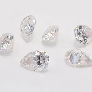 New Product 1.5*3mm-10*14mm 0.1-6ct Pear Cut Moissanite White Moissanite Diamond