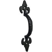 Poignées de meuble rustiques en fonte antique Coshik Exports, 6,1 po, noir mat, pour portes de grange en bois vintage, usage hôtelier et en villas