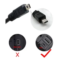 Cable de transferencia de datos USB a Mini 8 pines para cámara digital y teléfono móvil, compatible con Olympus, Sanyo, Fuji, cable de repuesto blindado para sincronización de datos