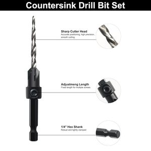 2026 Quick Chip Removal Countersink <b>Drill</b> <b>Bit</b> Quick Change Hex Shank 6.3-50mm for <b>Wood</b> Drilling - Product Image 2