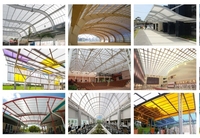 Plaques de toiture en polycarbonate ondulé modernes pour serres, protection UV, résistantes aux intempéries et à la corrosion, épaisseur 0,8 mm-3 mm, ZHENDI