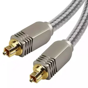 Kabel Audio Digital, kabel optik serat optik Audio Spdif untuk Soundbar TV Playstation PS4 Samsung kabel optik Toslink kepang