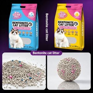 Arena para Gatos de Bentonita Sódica Esférica, Libre de Polvo, Aglutinación Rápida, Control de Olores, Altamente Absorbente, con Aroma a Limón, en Forma de Bola - Product Image 1