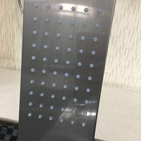 KMRY Classique 304 Acier Inoxydable Suspension Murale Cascade Spa Massage Thermostatique Salle de Bains Douche Tour Panneau Brossé Pluie Hôtels