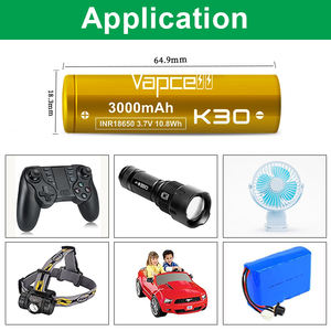 18650 배터리 15A 방전 Vapcell INR18650 3000mAh 30A 최대 방전 전류 3.7v 리튬 이온 18650 3000mAh 배터리 - Product Image 6