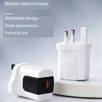 Cargador de Pared USB con Adaptador de Carga Rápida GaN PC 20W PD QC3.0, Resistente al Fuego, Venta al por Mayor de Fábrica, para Teléfonos Inteligentes, Tabletas, Computadoras Portátiles, Universal